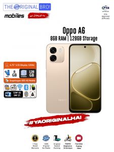 Oppo A6 - 8GB RAM - 128GB Storage - Easy Monthly Installments - PTA Approved - 2 Year Official Warranty - The Original Bro Mobiles - TOB70